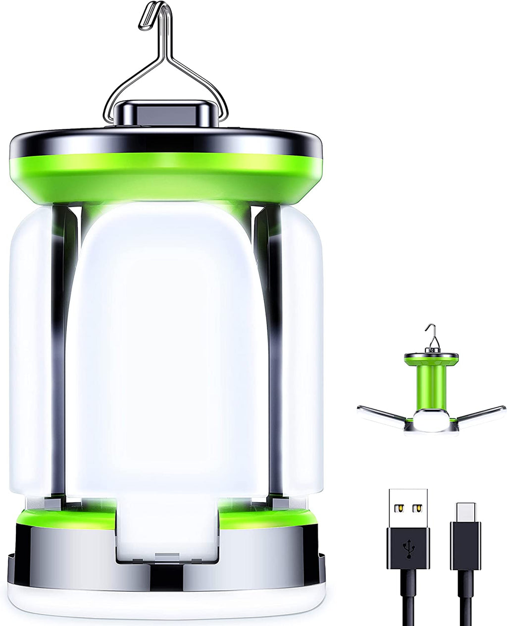Camping Lantern Rechargeable, Super Bright LED Camping Lights Lamp with 7 Light