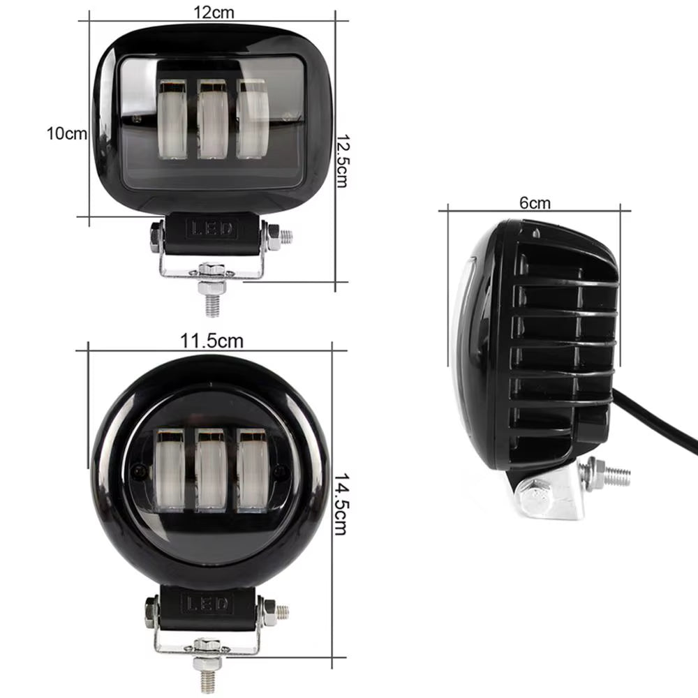 6D Lens 5 Inch round Square Led Work Light 12V for Car 4WD ATV SUV UTV Trucks 4X4 Offroad Motorcycle Auto Working Driving Lights