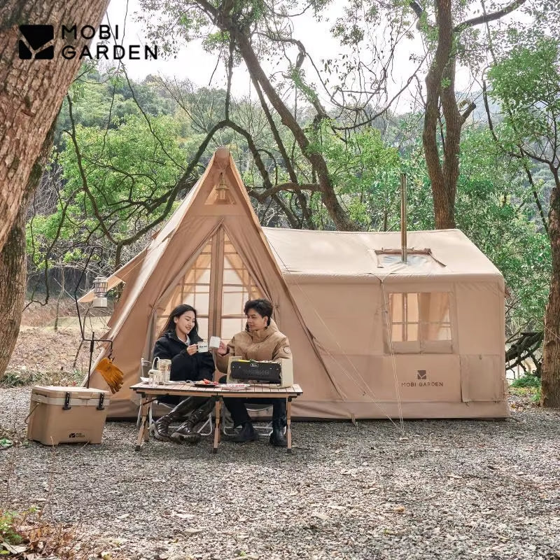 Air Inflatable Tent Portable Camping Outdoor Villa Large Space Family Park House Winter Hut Cabin Tent 12.6㎡