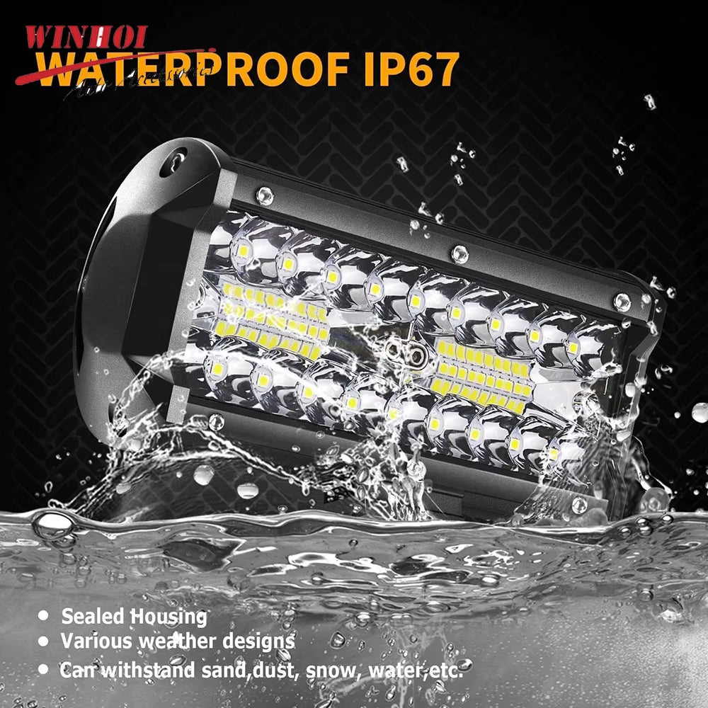 Car LED Light Bar Offroad 4X4 Spotlights Fog Lamp 12V 24V Diode Headlight Truck Farm Tractor Boat SUV ATV Light Bar/Work Light