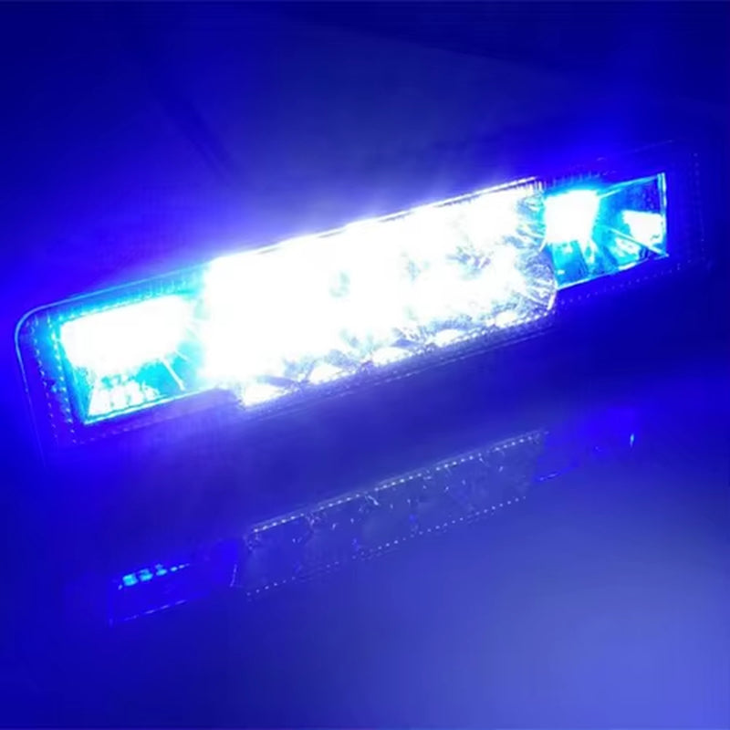 48W Strobe Flash LED Light Bar White Amber Blue Red for Offroad 4X4 ATV SUV Motorcycle Truck Trailer Car Accessories 12V