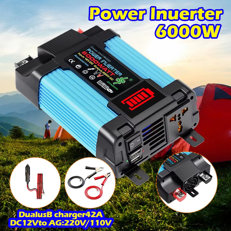 6000W4000W Solar Panel Inverter Kit – Complete Off-Grid Power System with Charge Controller & Battery Compatibility