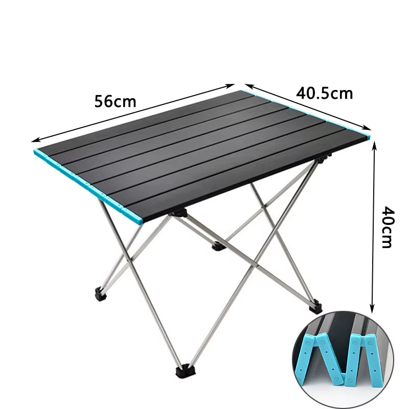 Ultralight Portable Folding Camping Table Foldable Outdoor Dinner Desk High Strength Aluminum Alloy for Garden Party Picnic BBQ