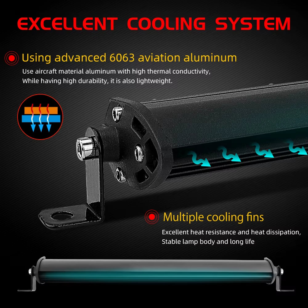 10D 10 20 30 Inch 52W 104W 156W LED Work Light Bar Combo 4X4 Offroad LED Light Bar for Tractor Boat 4WD 4X4 Trucks ATV