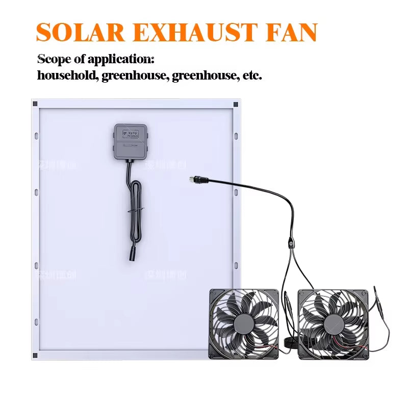 500W High-Power Solar Fan – Portable Cooling with Rechargeable Battery for Camping & Outdoor Adventures