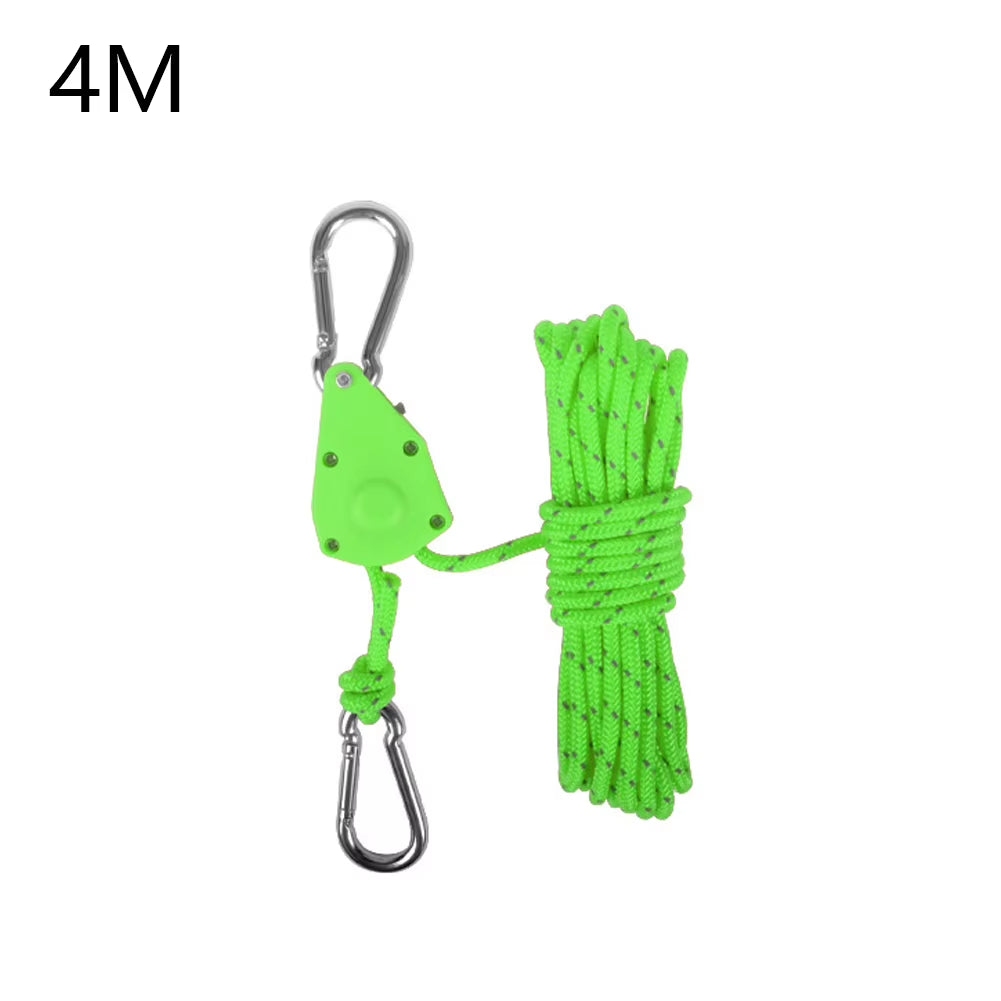 Tent Rope Hanger Pulley Hook, Adjustable Lanyard Hanging, Secure and Non Slip, for Camping, Outdoor Activities, and Canopies