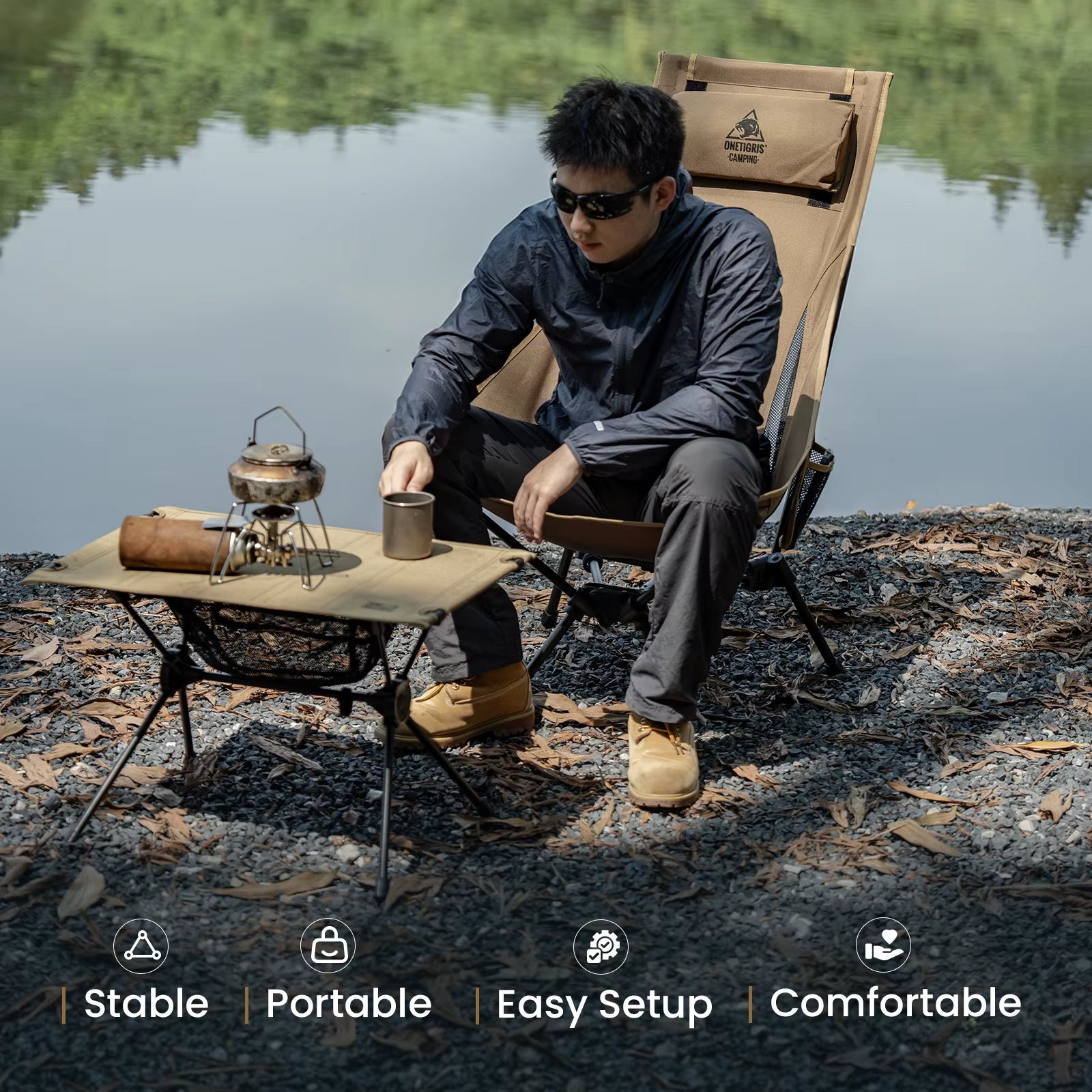 Portable Tigerblade Camping Chairs Outdoor Folding Fishing Chair for Trekking BBQ Parties Gardening Beach Indoor Use