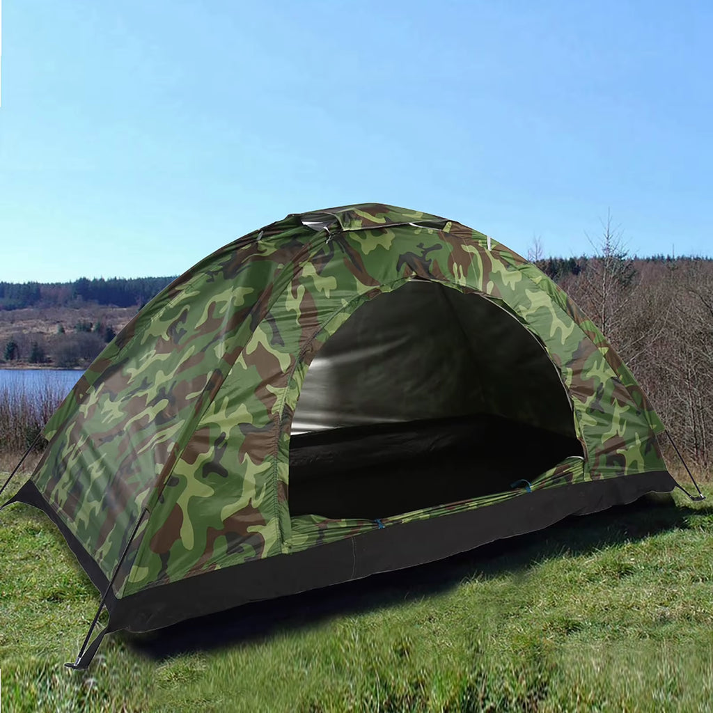 Camouflage Tent One Person Tent Outdoor Camouflage UV Waterproof One Person Tent for Camping Hiking Tent Outdoor Tent