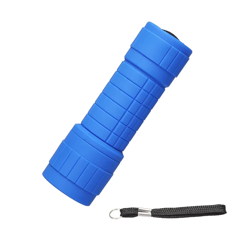 Mini 9 LED Flashlight Handheld Outdoor Flashlight Waterproof Camping Torch Lamp Lantern Use AAA Battery