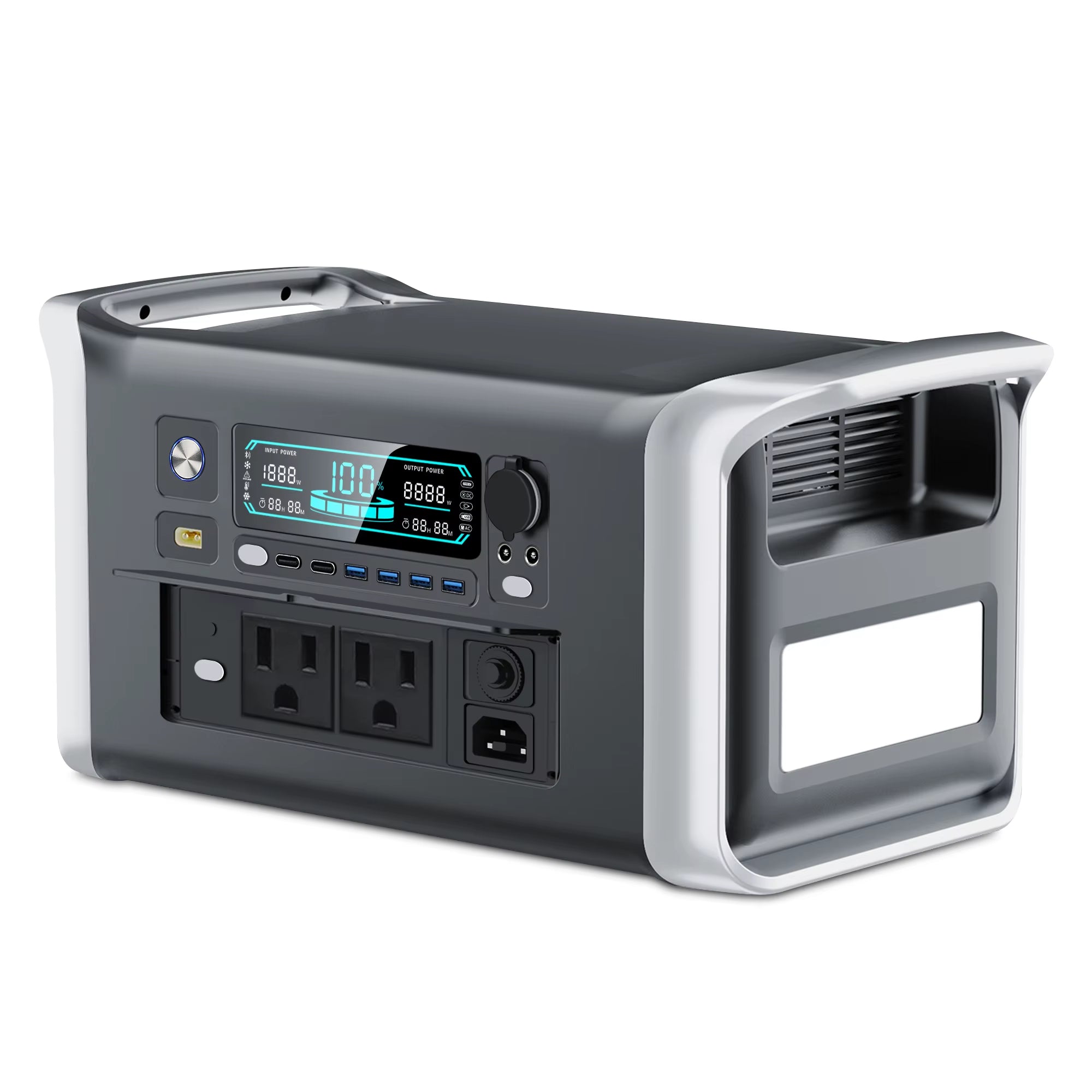 110V 1600W 220V 1800W Portable Power Station 3.2V Lifepo4 Battery Cells for Outdoor Camping US DE SA Warehouse for Power Outage