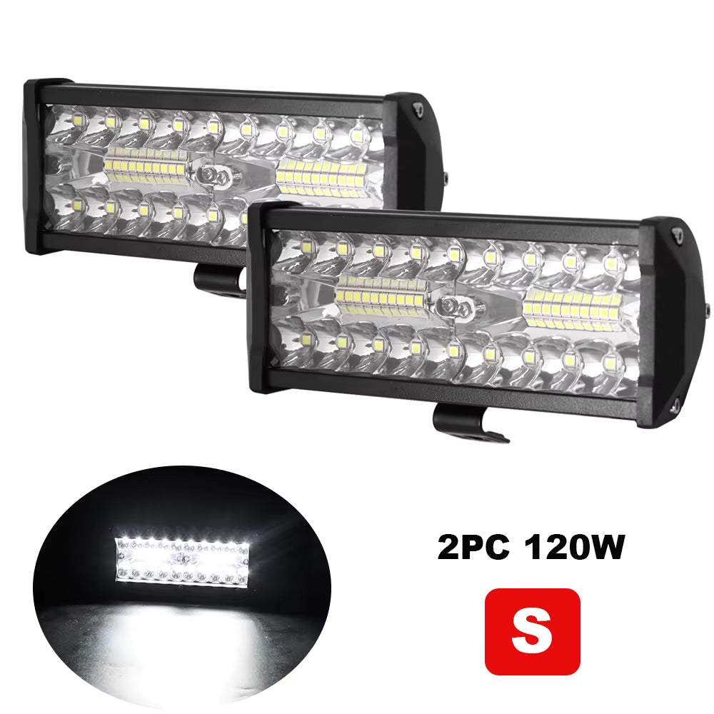 LED Bar Work Light 12V Offroad Spot Flood Combo LED Bar Work Light for ATV UTV Lada Niva 4X4 Truck Boat SUV