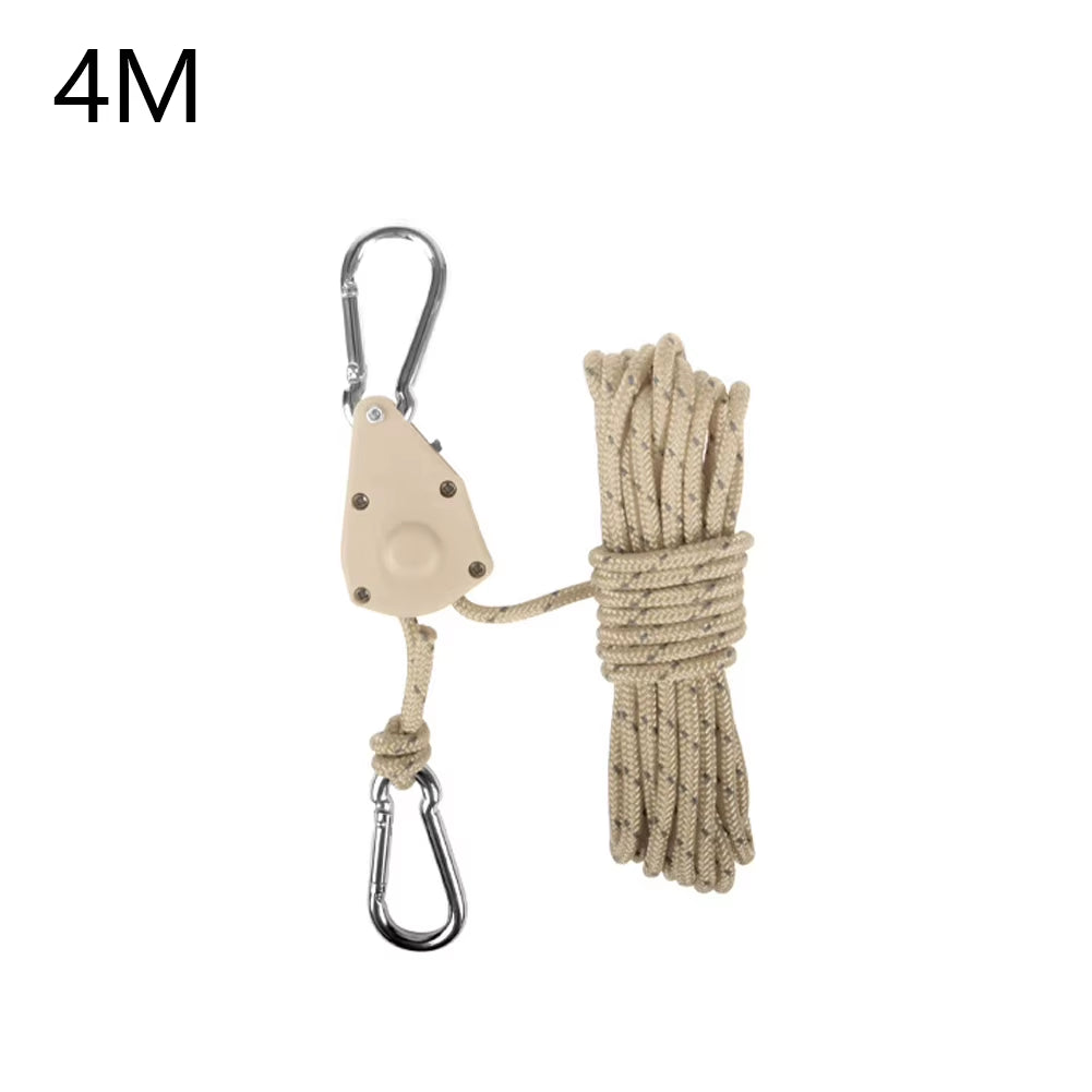 Tent Rope Hanger Pulley Hook, Adjustable Lanyard Hanging, Secure and Non Slip, for Camping, Outdoor Activities, and Canopies