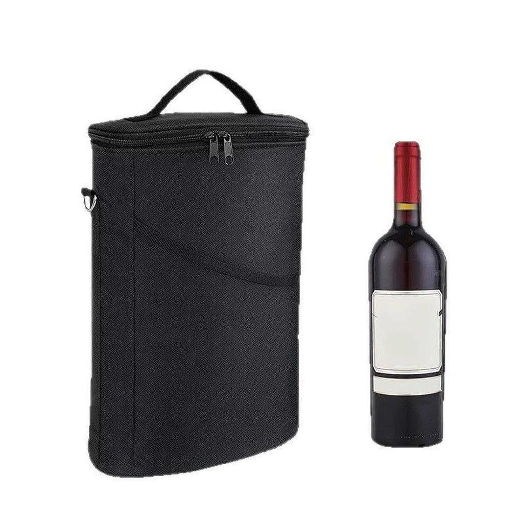 Two Bottle Wine Totes Bag Cooling Case Insulated Thermal Wine Carrier for Travel Fishing Beach Outdoor Camping Accessories