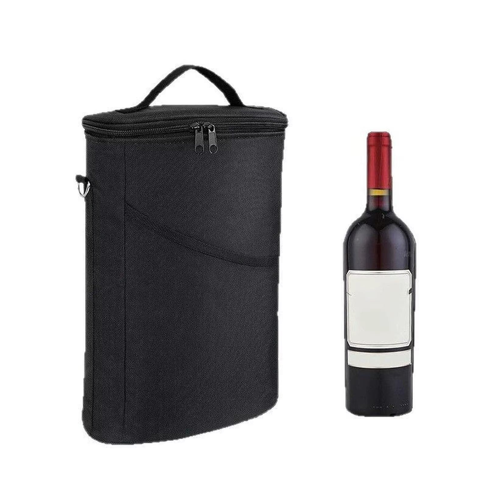 Two Bottle Wine Totes Bag Cooling Case Insulated Thermal Wine Carrier for Travel Fishing Beach Outdoor Camping Accessories