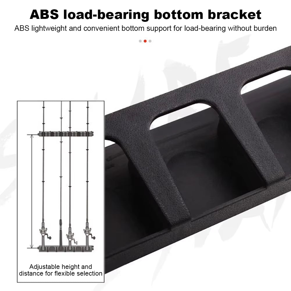 Wall Mount Fishing Rod Rack Vertical Fishing Pole Holders Store 6 Rods Fishing Pole Rack for Garage Wall