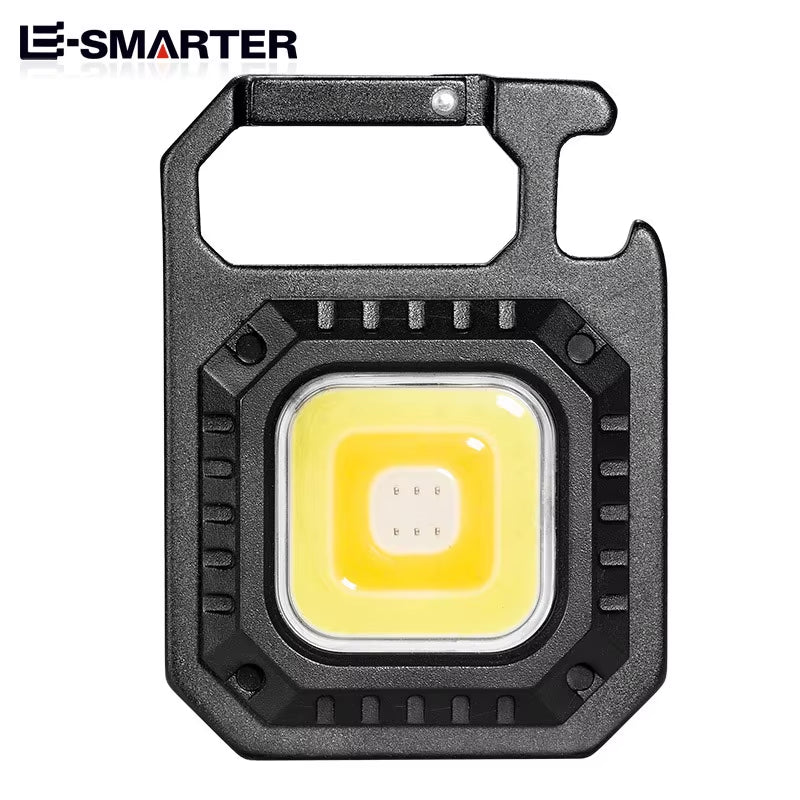 Mini LED Working Light Multifunctional COB Keychain Light Rechargeable Portable Flashlight Outdoor Camping Torch