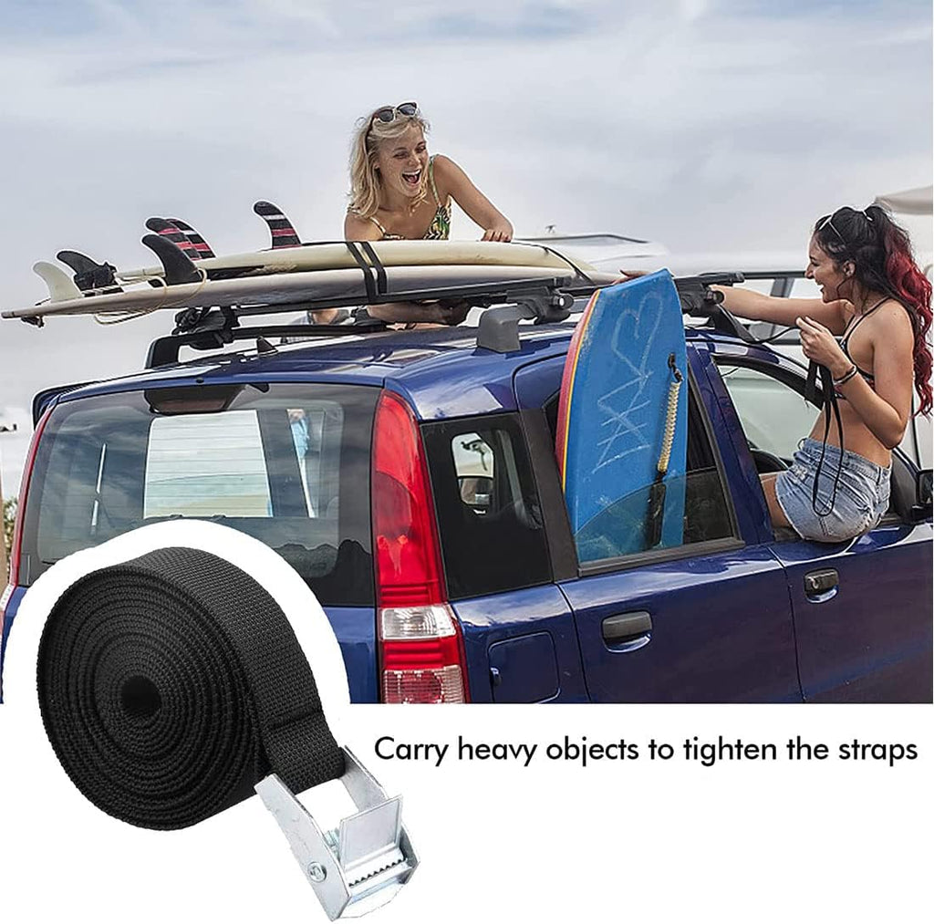 Tie down Straps, 4PK 9.8Ft X 0.98In(300X2.5Cm) Lashing Strap Cam Buckle Straps Adjustable Retaining Ratchet Straps for Vans, Bicycle, Trailer, Motorcycle, SUP, Kayak, Surfboard, Luggage