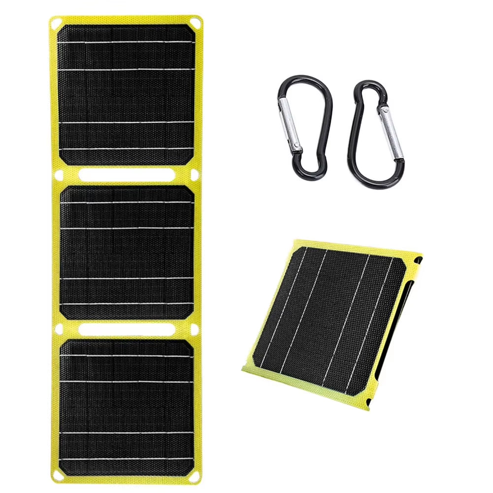 30W/40W 5V Portable Solar Panel Battery Phone Charger Foldable Small Power Emergency ETFE Panels for USB a C Power Bank