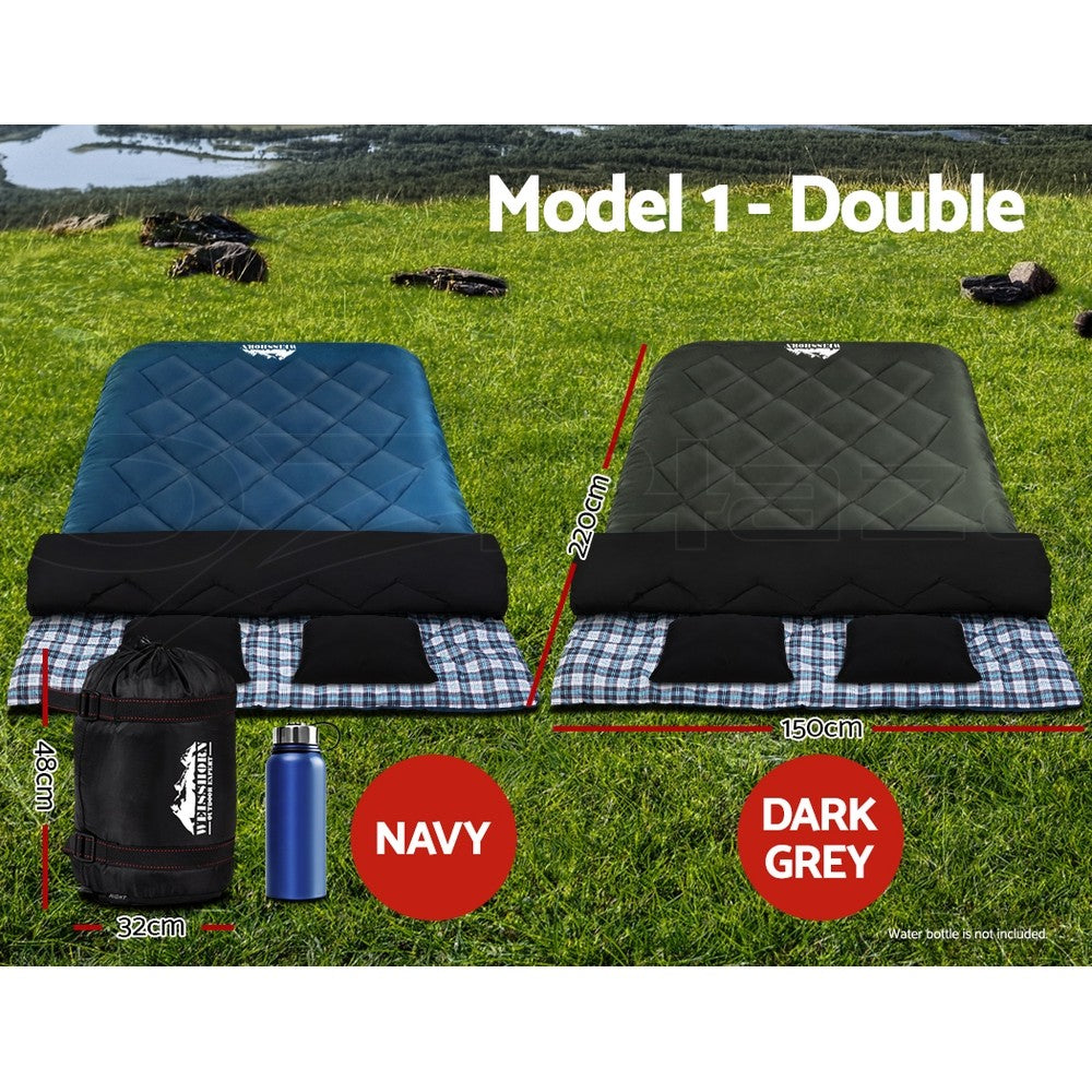 Weisshorn Sleeping Bag Bags Single Double Camping Hiking Tent Winter Summer