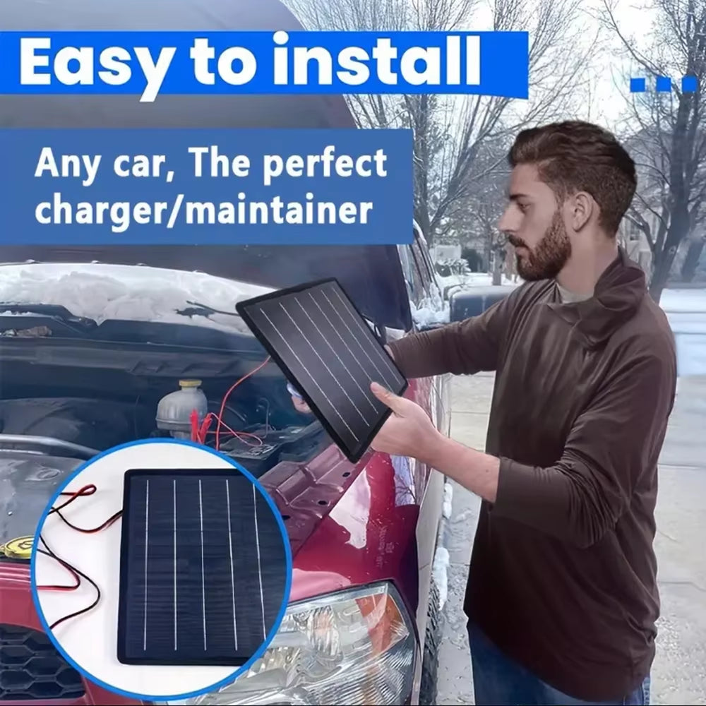 Solar Panel 50W Trickle Charger for Car Battery Solar Battery Maintainer Car Truck Boat RV Motorcycle Marine Trailer Power Bank