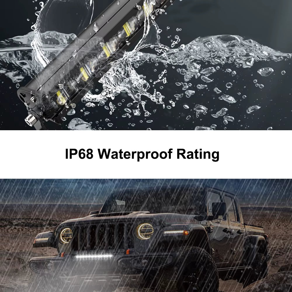 6D 13" 12V 24V Spotlight LED Light Bar Offroad Slim Barra LED Work Light Bar for Truck Atv Car Driving Fog Light Car Accessories