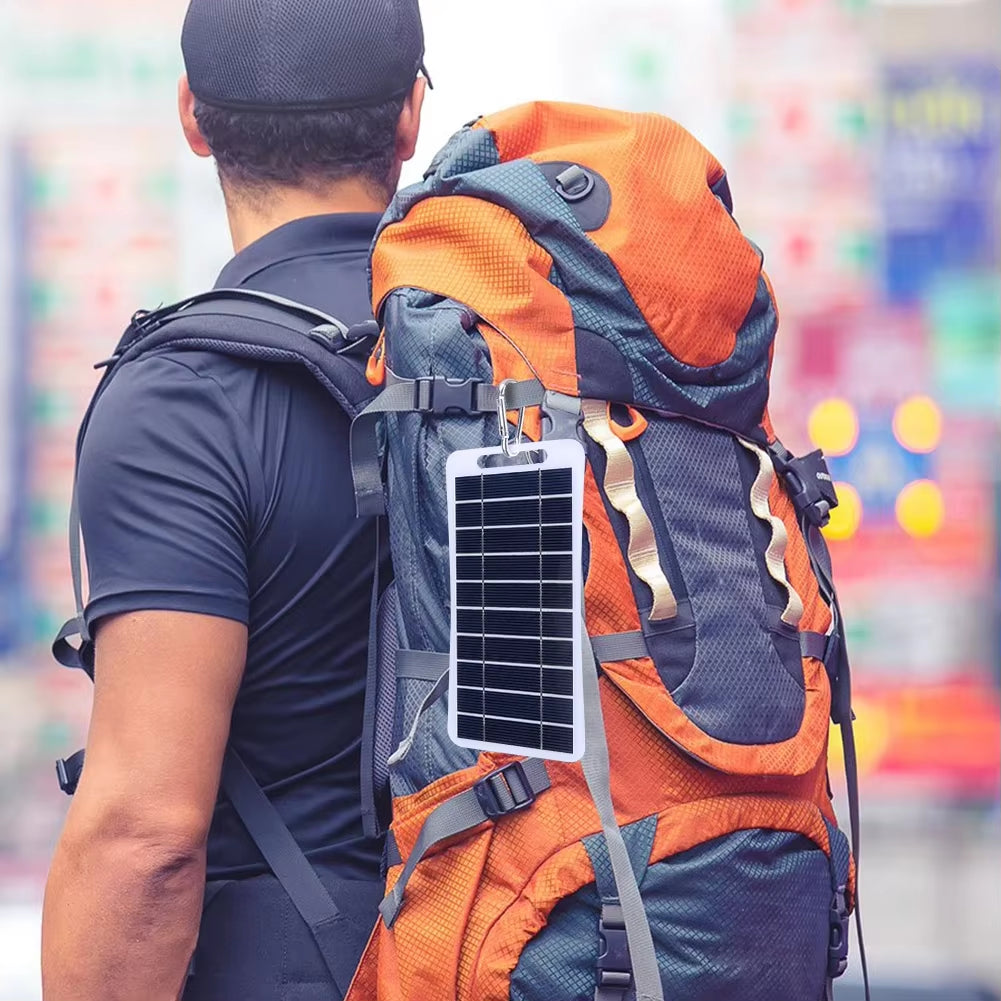 10W/2W Portable Solar Panel 5V Type C/USB Battery Charger Power Emergency Panel Mobilephone Power Bank for Camping Hiking Travel