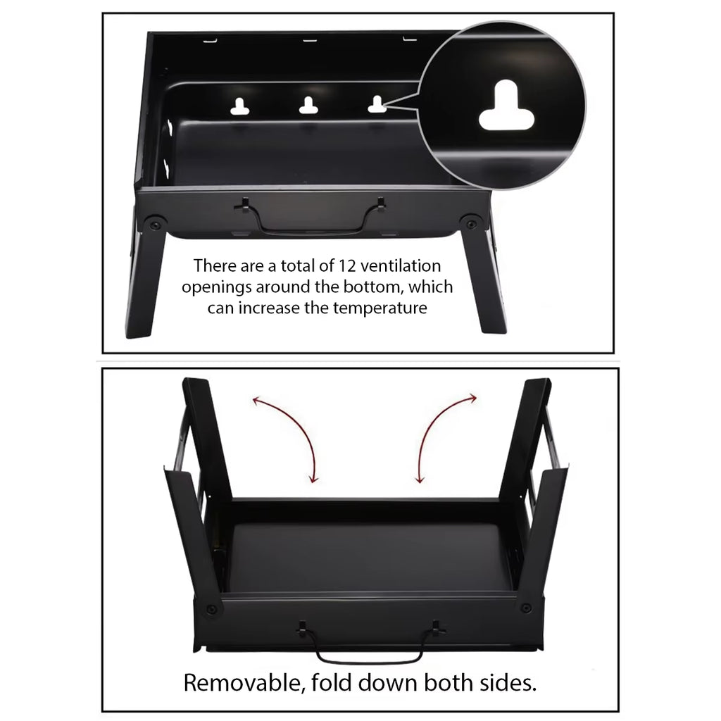 Portable BBQ Charcoal Grill Stainless Steel Small Mini BBQ Tool Kit Outdoor Cooking Camping Picnic Beach Portable BBQ