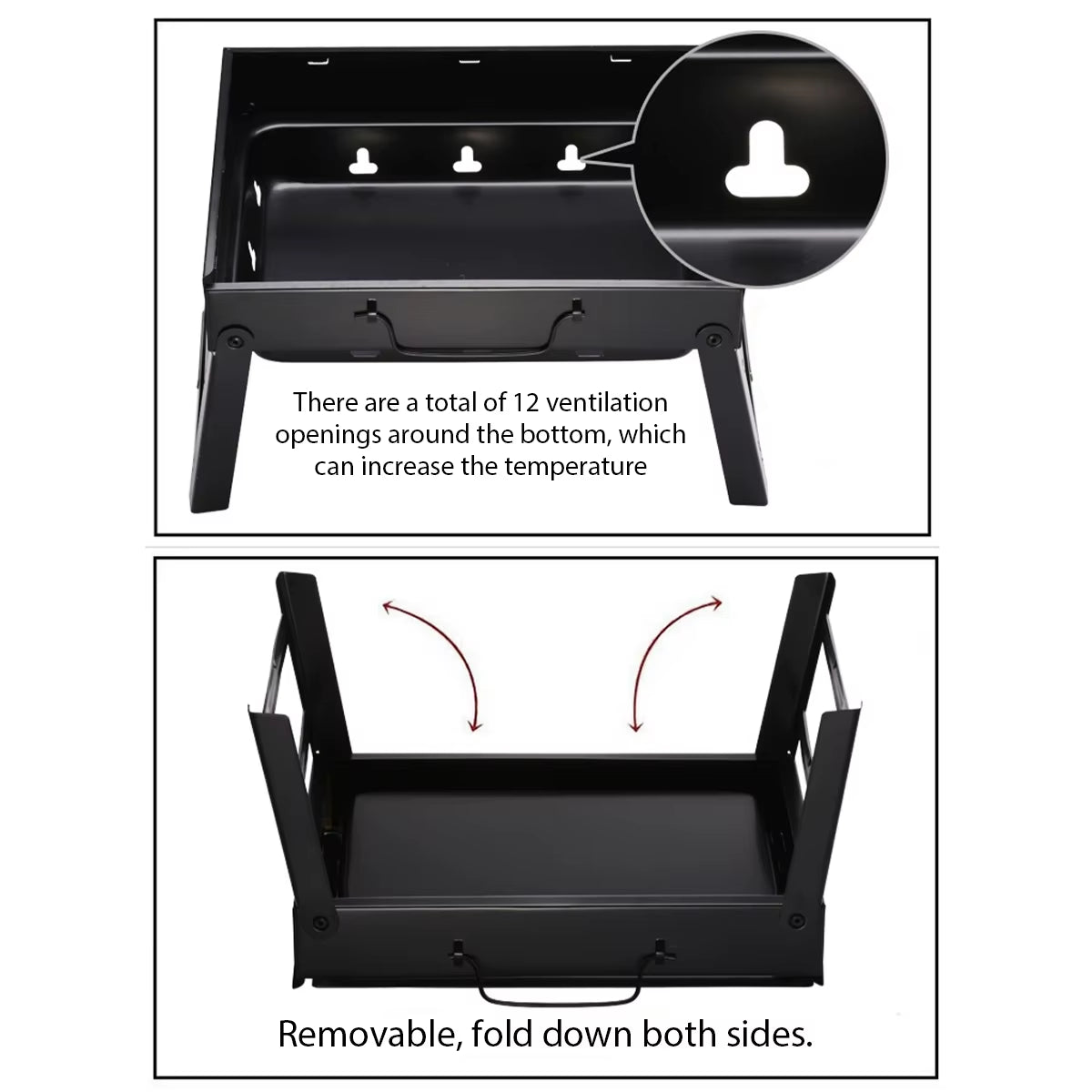 Portable BBQ Charcoal Grill Stainless Steel Small Mini BBQ Tool Kit Outdoor Cooking Camping Picnic Beach Portable BBQ