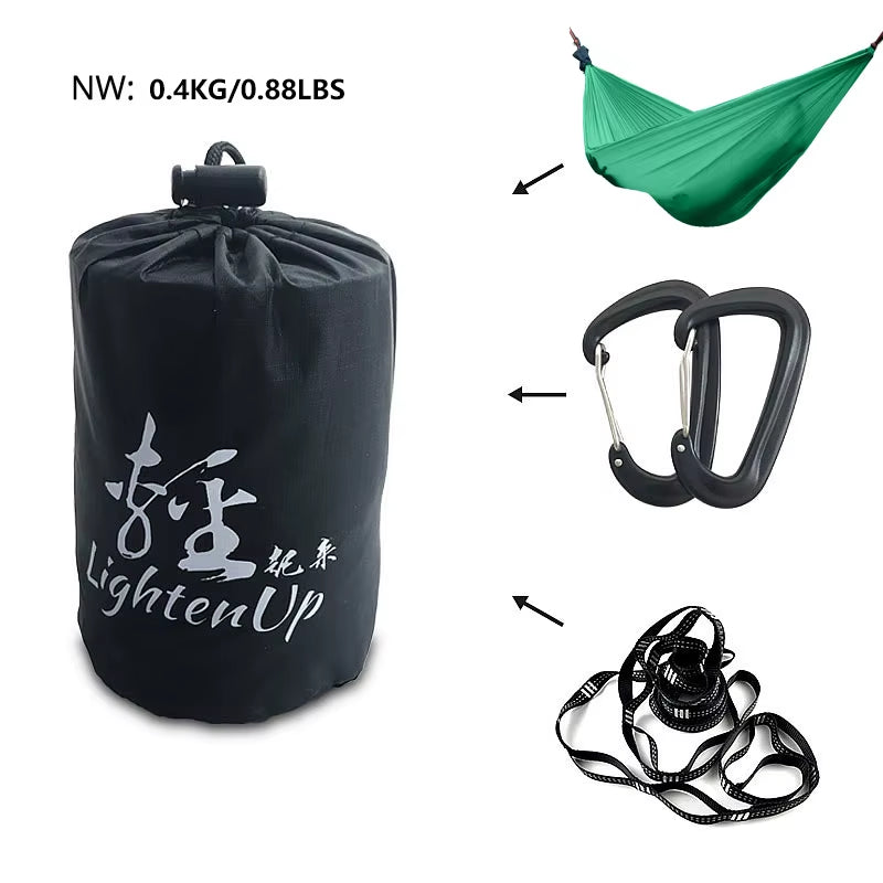 Camping Hammock Ultralight 380T (20D) New Parachute Nylon Lightweight and Small for Hiking Camping &Outdoor Activity