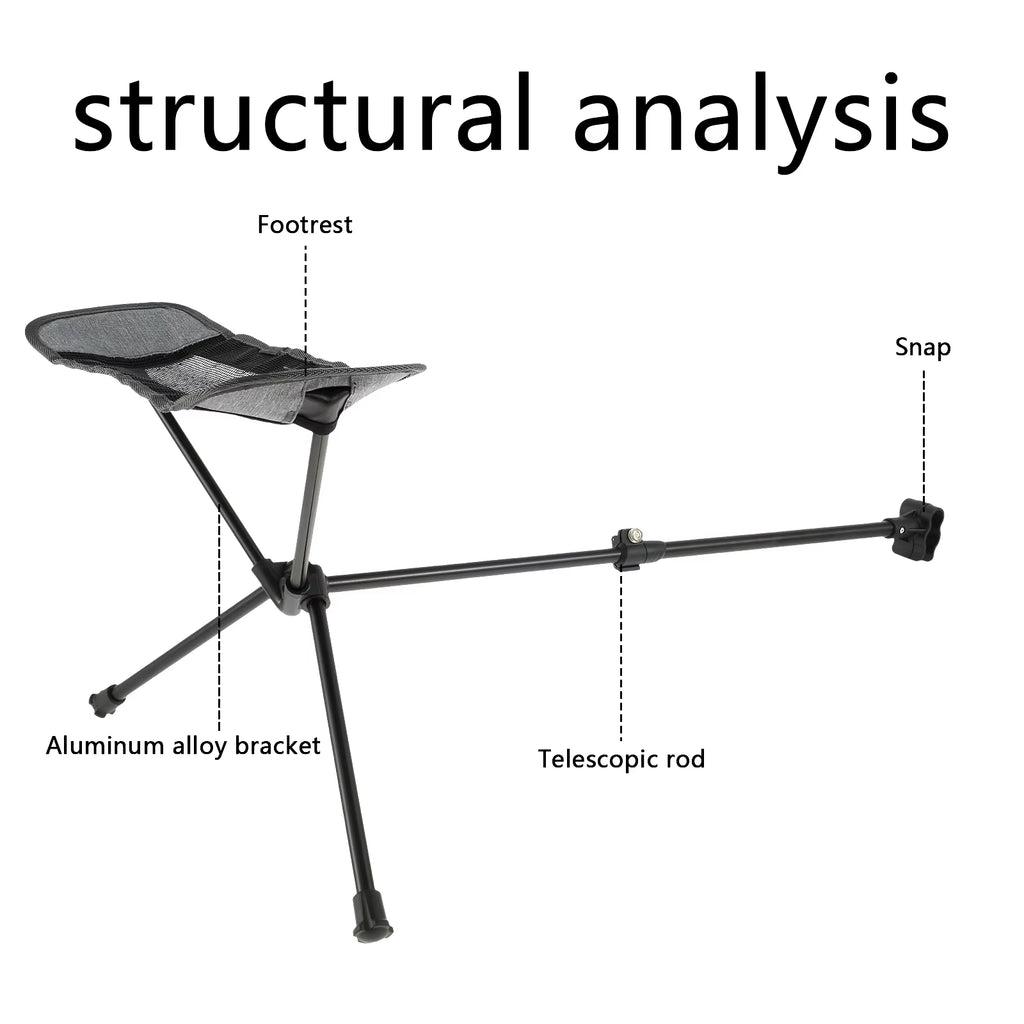Camping Chair Foot Rest Foldable Camping Footrest Portable Camp Chair Footrest Retractable Camp Footrest Outdoor Hammock Chair