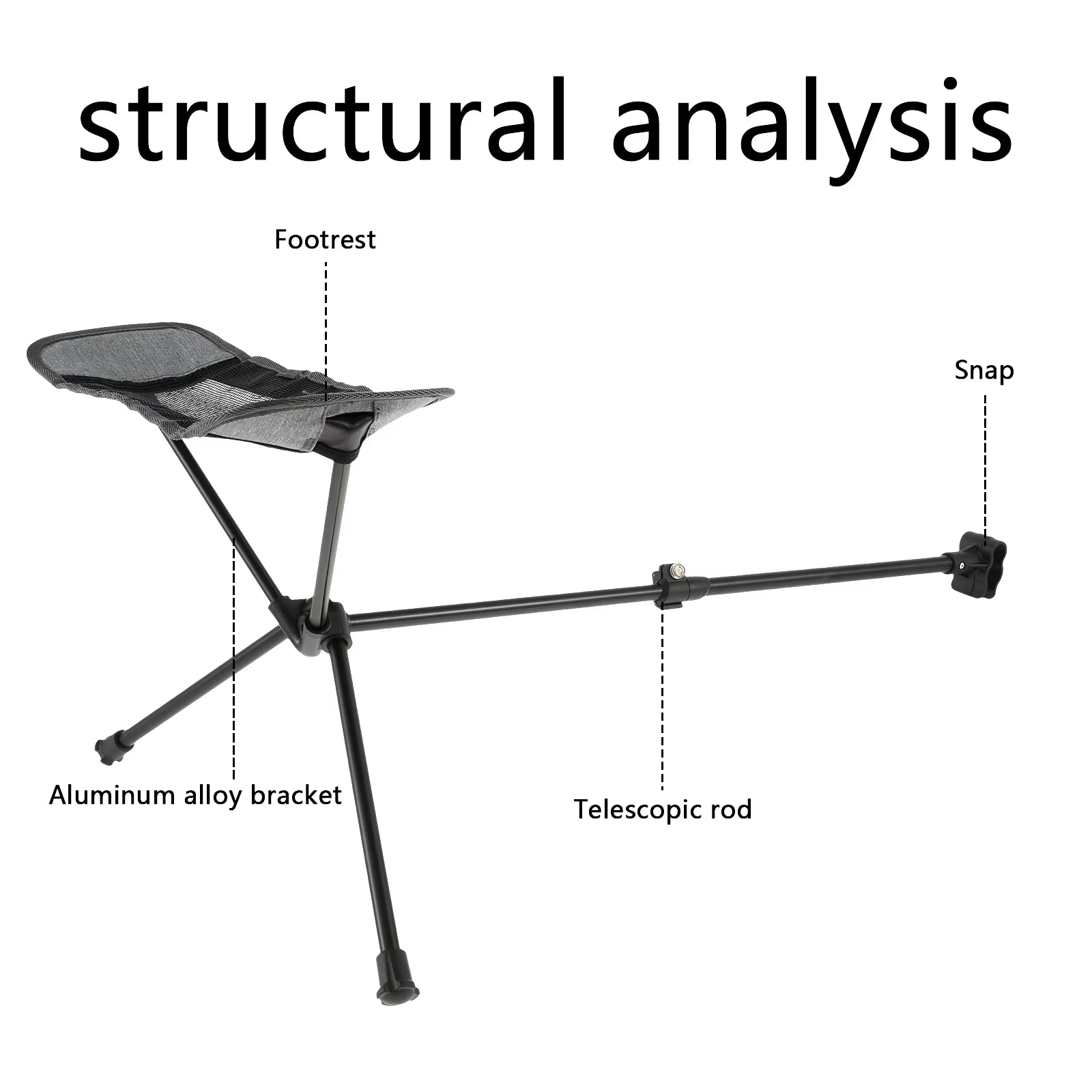 Camping Chair Foot Rest Foldable Camping Footrest Portable Camp Chair Footrest Retractable Camp Footrest Outdoor Hammock Chair