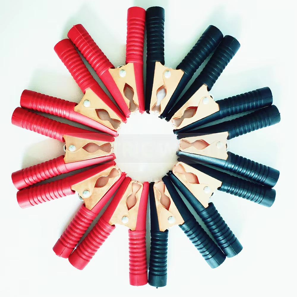 Alligator Clips Hot Car Battery Clamps Crocodile Clip 100A Red Black Electrical Connection Battery Terminals Power Wire Test