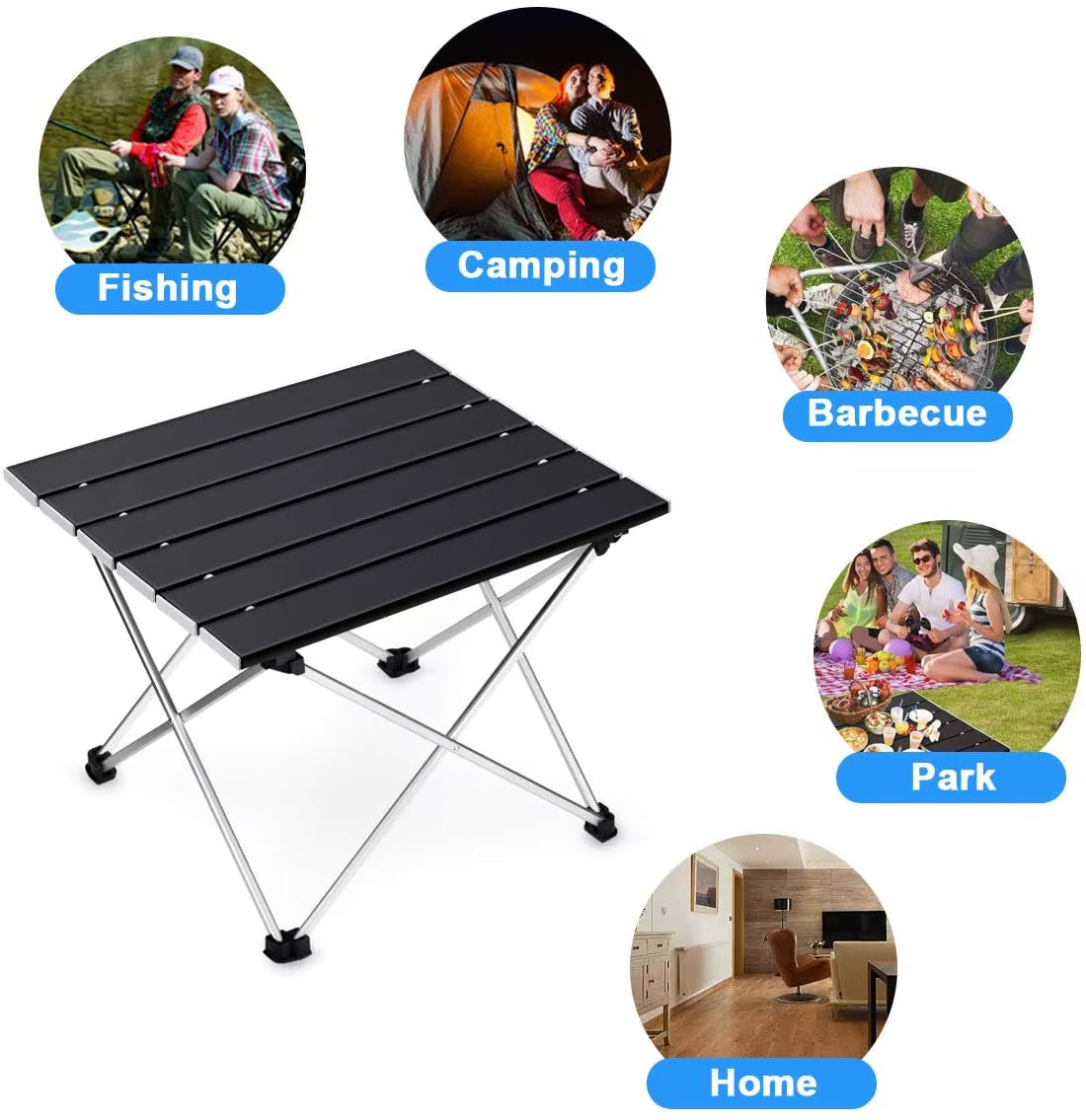 Ultralight Portable Folding Camping Table Foldable Outdoor Dinner Desk High Strength Aluminum Alloy for Garden Party Picnic BBQ