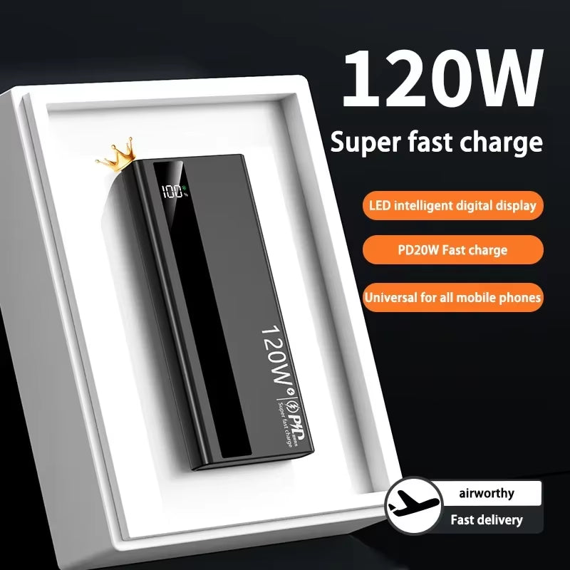 Xiaomi 500000Mah 120W Super Fast Charging High Capacity Power Bank External Battery Portable Battery Charger for Iphone Samsung