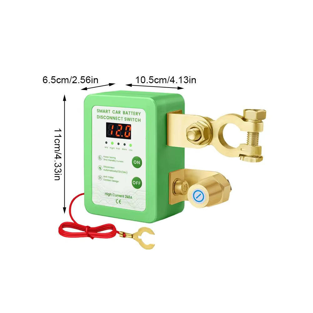 12V 240A Remote Battery Disconnect Automatic Power Shut off Car Battery Remote Control Leakage Protection