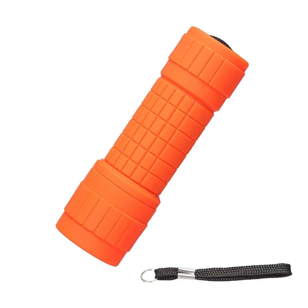 Mini 9 LED Flashlight Handheld Outdoor Flashlight Waterproof Camping Torch Lamp Lantern Use AAA Battery