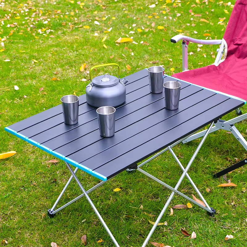 Ultralight Portable Folding Camping Table Foldable Outdoor Dinner Desk High Strength Aluminum Alloy for Garden Party Picnic BBQ