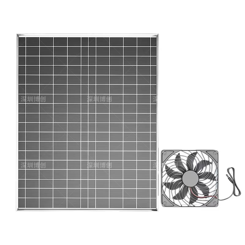 500W High-Power Solar Fan – Portable Cooling with Rechargeable Battery for Camping & Outdoor Adventures