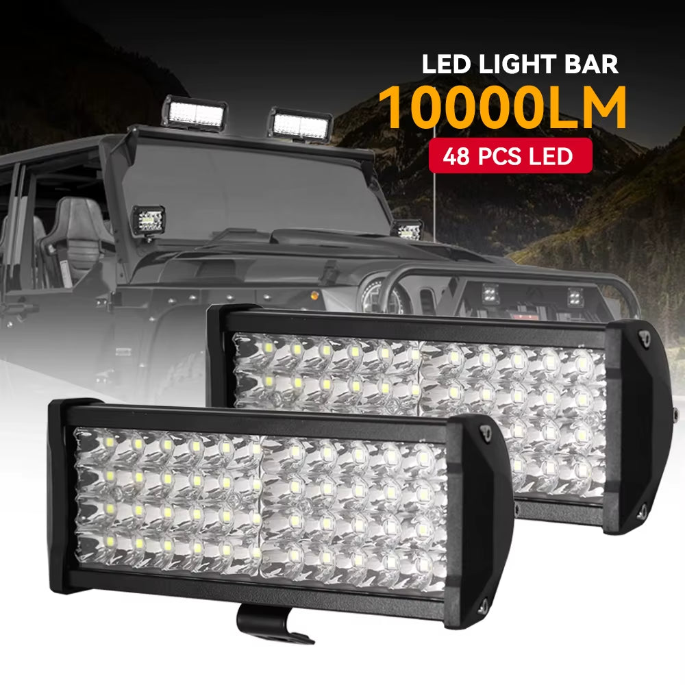 12V LED Bar Offroad Spot Flood Combo LED Light Bar Work Light for Truck Car SUV ATV UTV LED Headlights