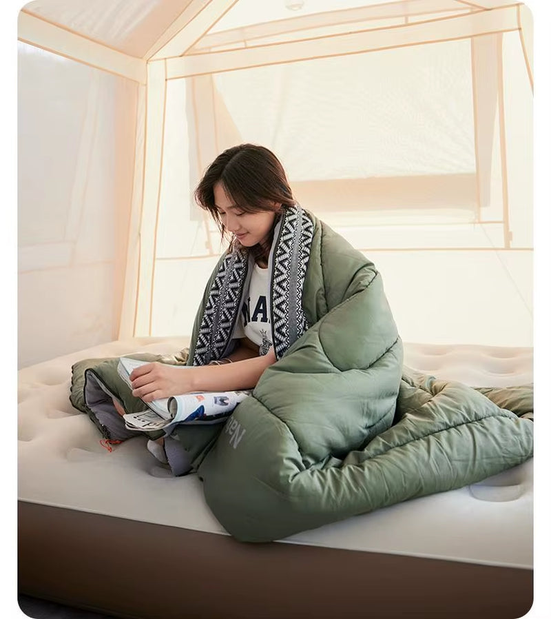 Cotton Sleeping Bag Outdoor Camping Single Autumn and Winter Warm and Thick Splicable Breathable Sleeping Bag