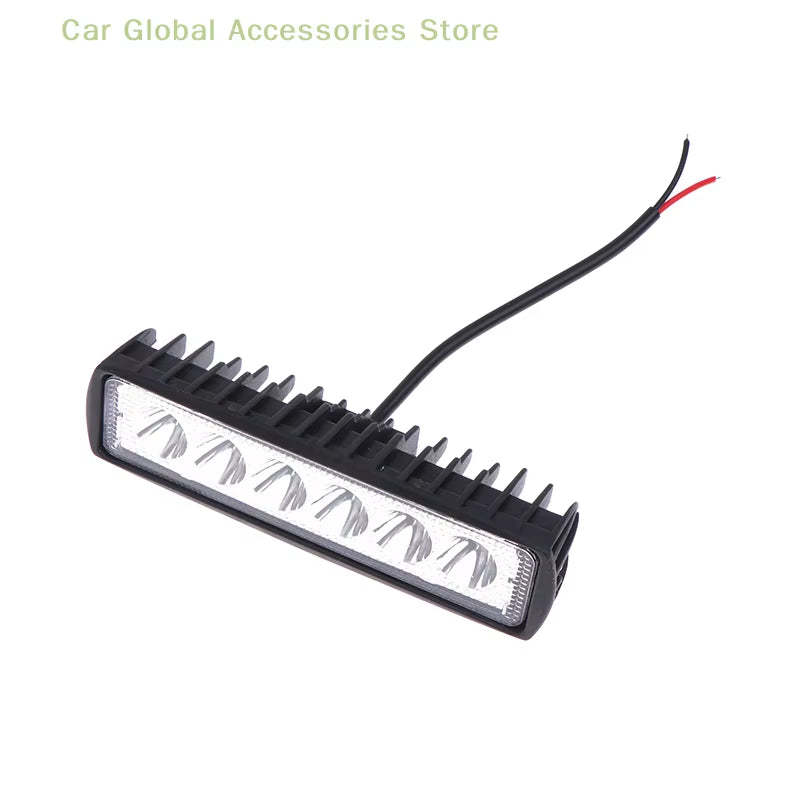 Car LED Light Bar 12V 18W 6000K Work Light for Car Motorcycle Truck Trailer Offroad Headlights Driving Light
