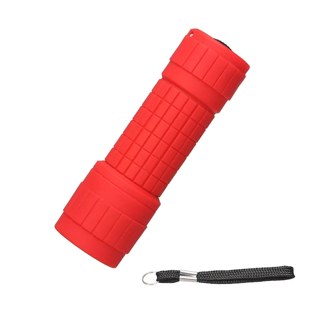 Mini 9 LED Flashlight Handheld Outdoor Flashlight Waterproof Camping Torch Lamp Lantern Use AAA Battery