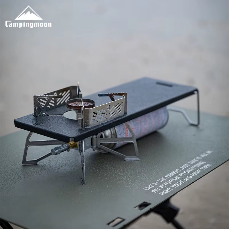 Black Camping Accessories Set Portable Camp Kitchen Table Outdoor Camping Gas Stove Burner Rack Folding Table