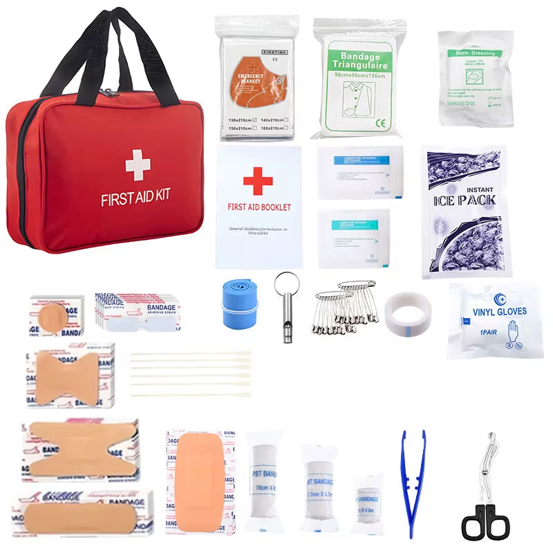 260PCS Multi Purpose First Aid Kit Home Car Office College Dormitory Travel Camping Outdoor Essential Medical Kit
