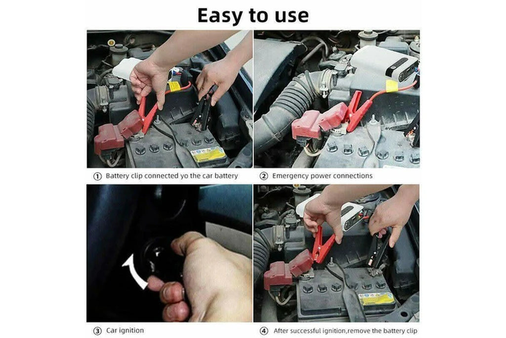 30000Mah Portable Car Jump Starter Pack Vehicle Booster Power Bank Battery Auto