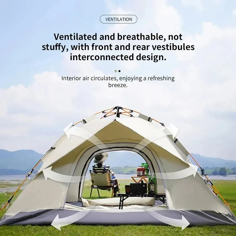 Automatic Quick Open Instant Pop up Tent for Outdoor Waterproof Sunscreen Folding Tent Camping Tents Hiking Picnic Beach