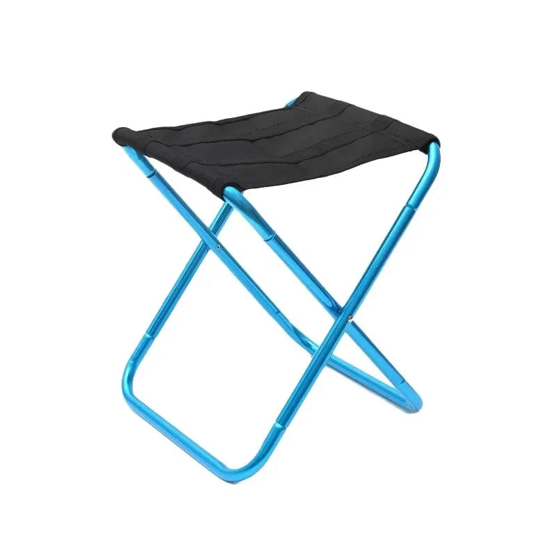 Outdoor Camping Chair Golden Aluminum Alloy Folding Chair with Bag Stool Seat Fishing Camping