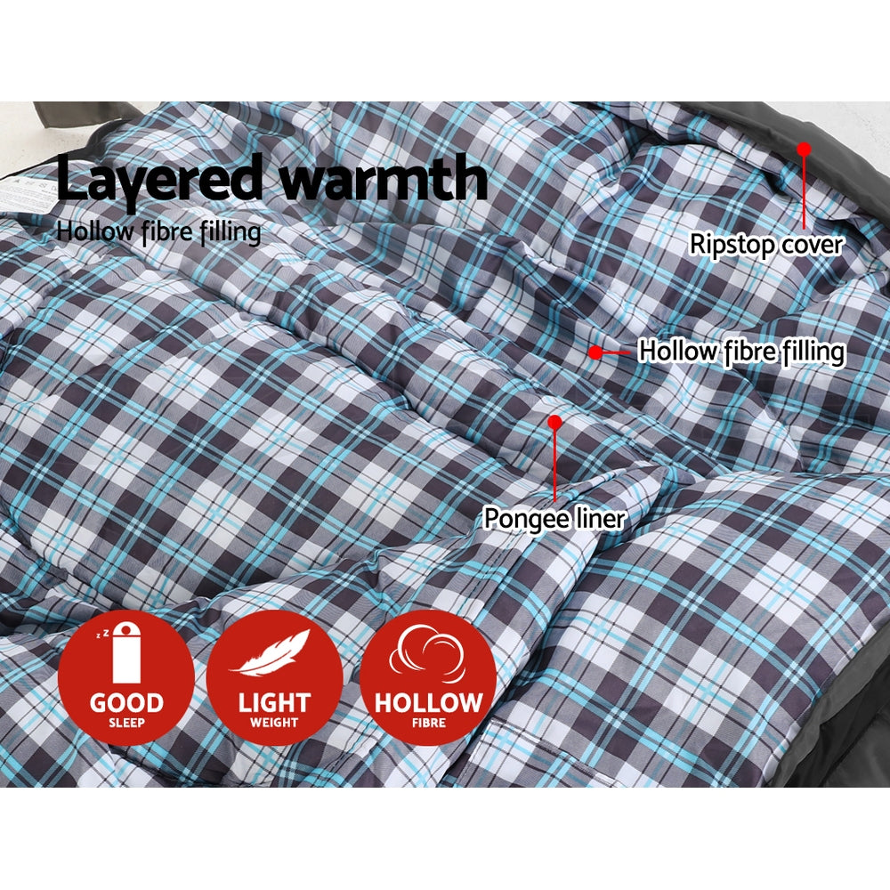 Weisshorn Sleeping Bag Bags Single Double Camping Hiking Tent Winter Summer