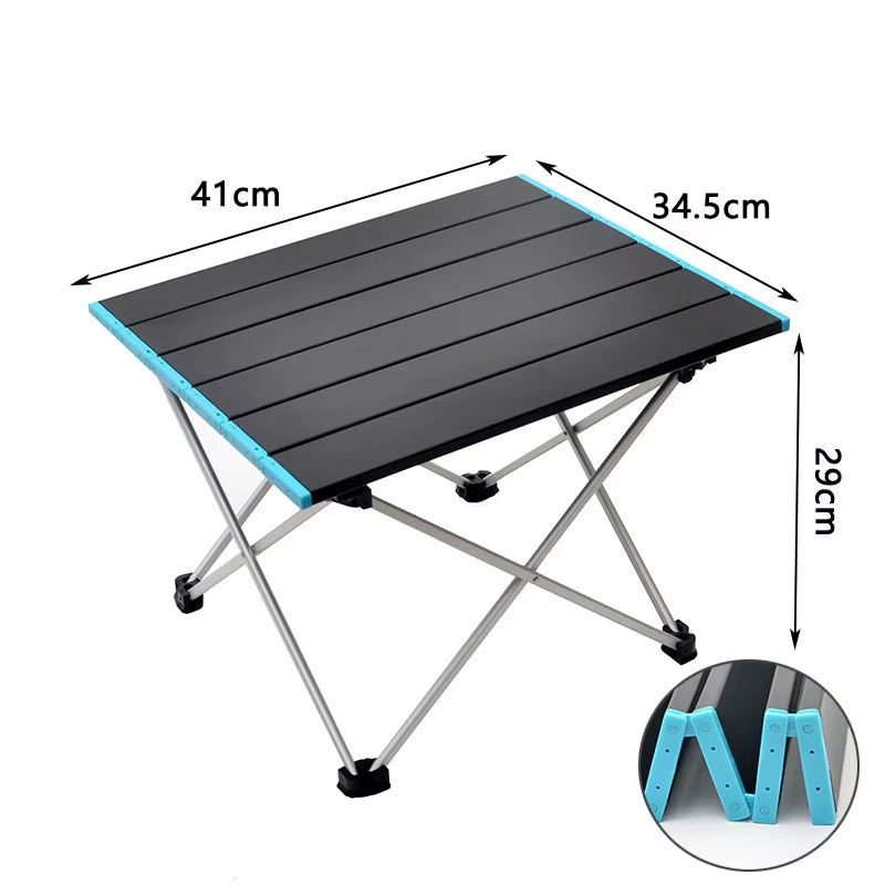 Ultralight Portable Folding Camping Table Foldable Outdoor Dinner Desk High Strength Aluminum Alloy for Garden Party Picnic BBQ
