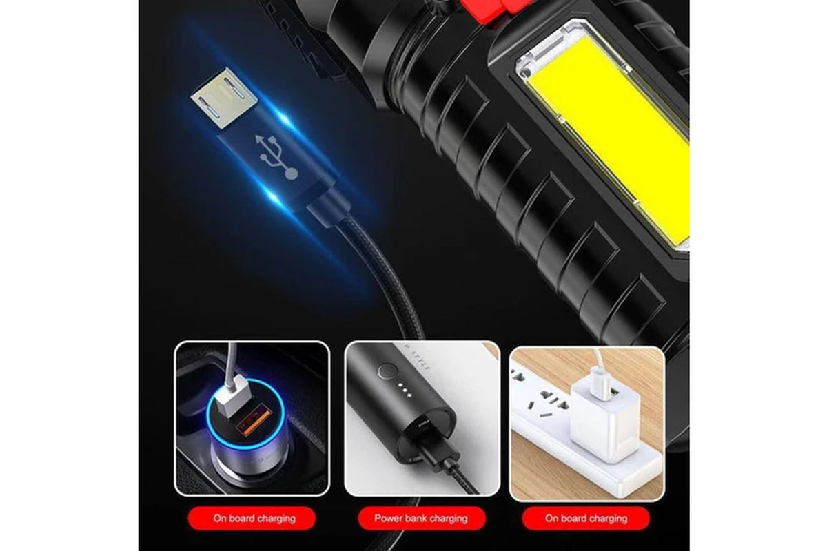 Leona Co Super Bright Torch LED 1200000 High Lumens Flashlight Gold